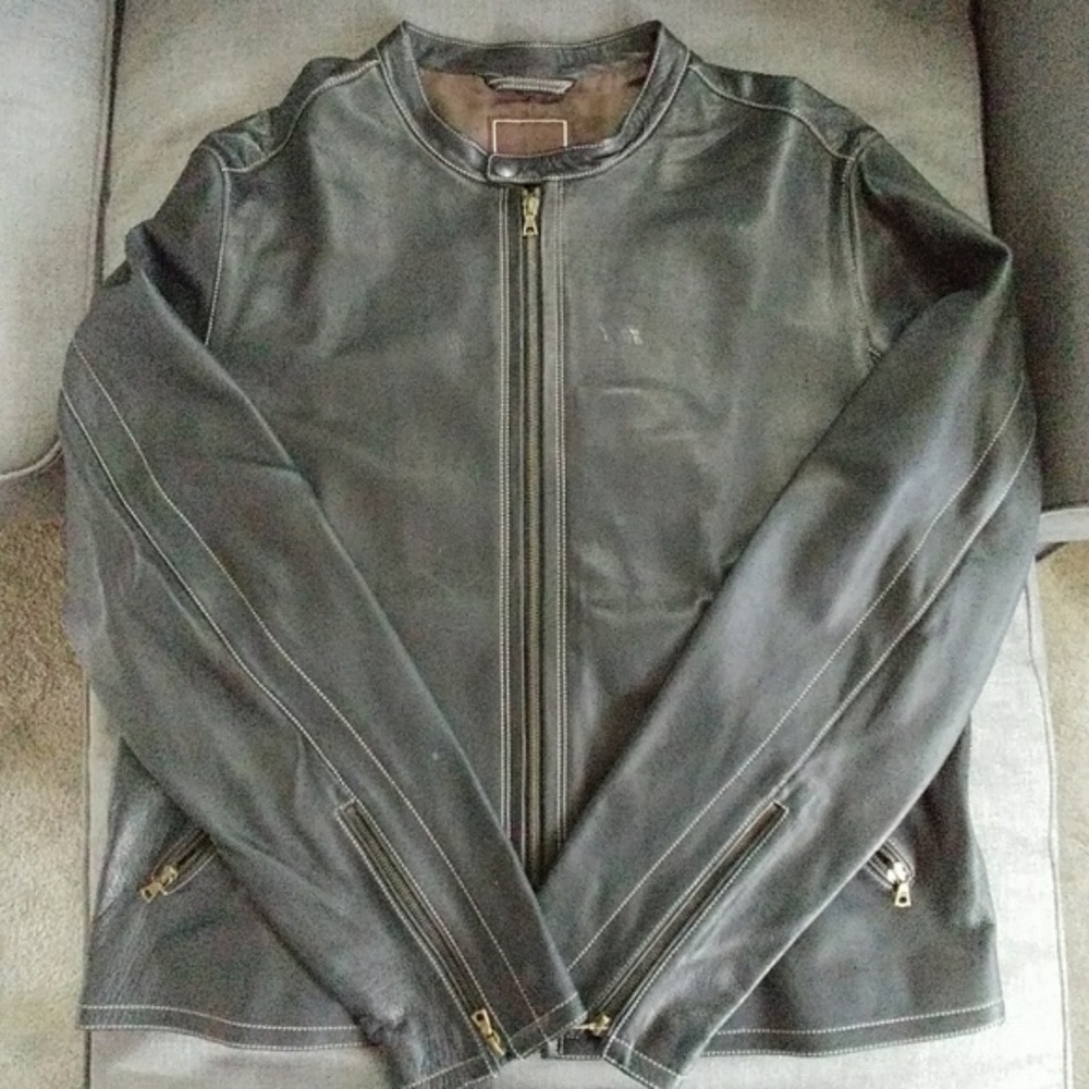 Coach leather racer jacket